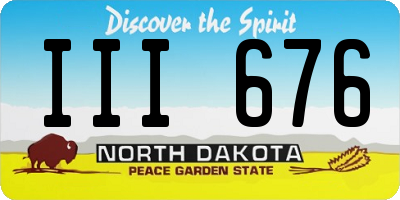 ND license plate III676