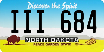 ND license plate III684