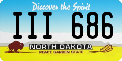 ND license plate III686