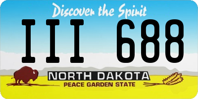 ND license plate III688