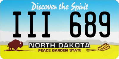 ND license plate III689