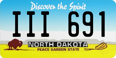 ND license plate III691