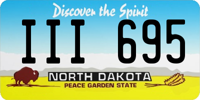 ND license plate III695