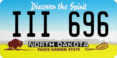 ND license plate III696