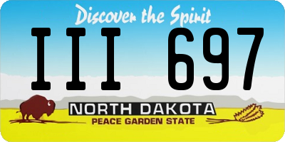 ND license plate III697