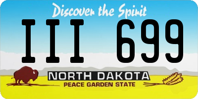 ND license plate III699