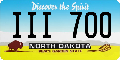 ND license plate III700