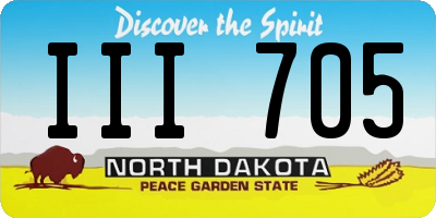 ND license plate III705