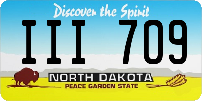 ND license plate III709