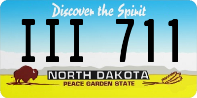 ND license plate III711