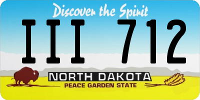 ND license plate III712