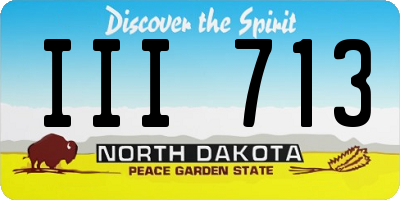 ND license plate III713