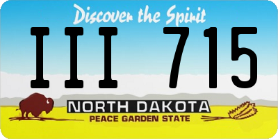 ND license plate III715