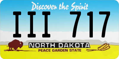 ND license plate III717