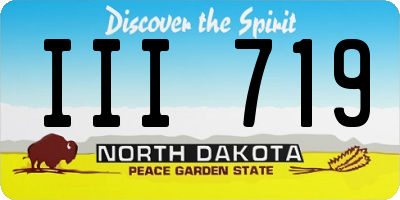 ND license plate III719