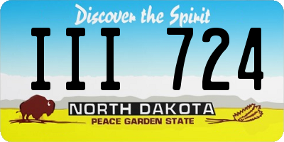 ND license plate III724