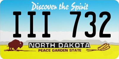ND license plate III732