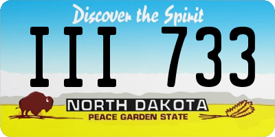 ND license plate III733
