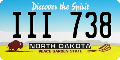 ND license plate III738