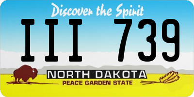 ND license plate III739