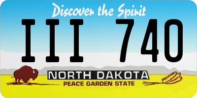 ND license plate III740