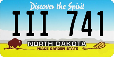 ND license plate III741