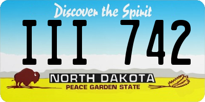 ND license plate III742