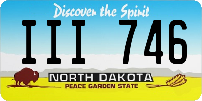 ND license plate III746