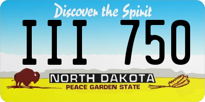 ND license plate III750