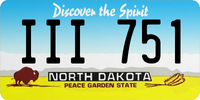 ND license plate III751