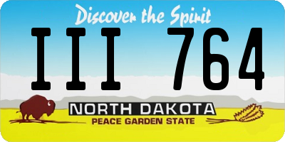ND license plate III764