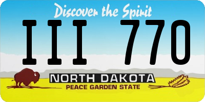 ND license plate III770