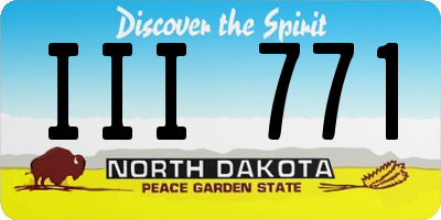 ND license plate III771