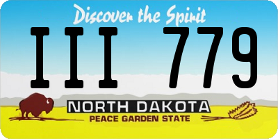 ND license plate III779