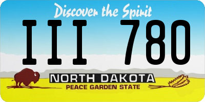 ND license plate III780
