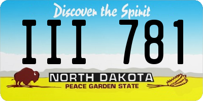 ND license plate III781