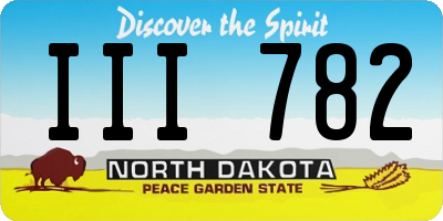 ND license plate III782