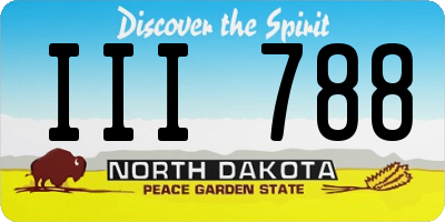 ND license plate III788