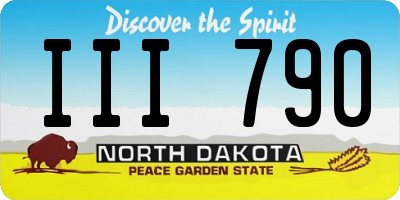 ND license plate III790