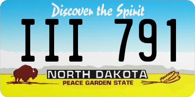 ND license plate III791