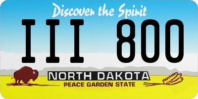 ND license plate III800