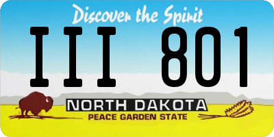 ND license plate III801