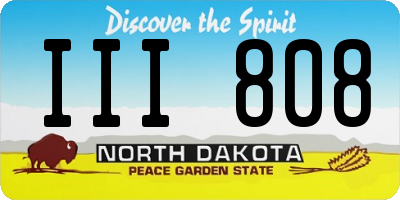 ND license plate III808