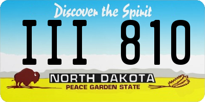ND license plate III810