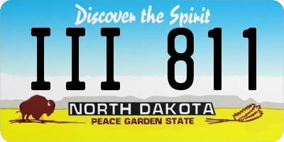 ND license plate III811
