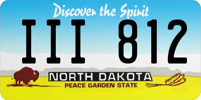 ND license plate III812
