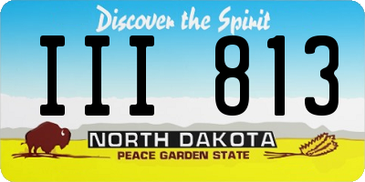 ND license plate III813