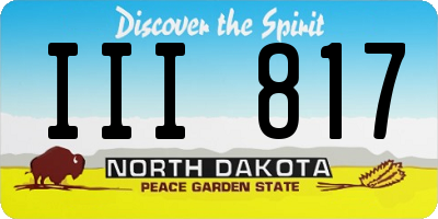 ND license plate III817