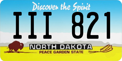 ND license plate III821