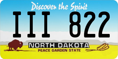 ND license plate III822